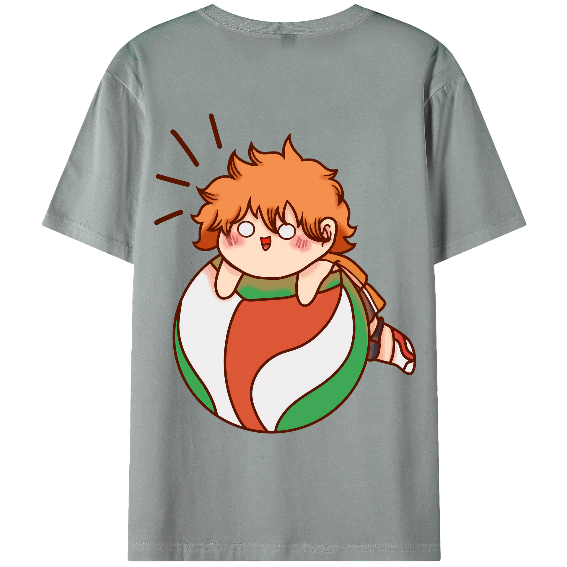（画像用） ハイキュー!! Haikyu!! 綿100％ メンズ半袖Tシャツ（バックプリント） 通気性